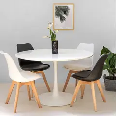 GENERICO - Comedor Eames Tulip Vintage Circular BLANCO 100cm - T15