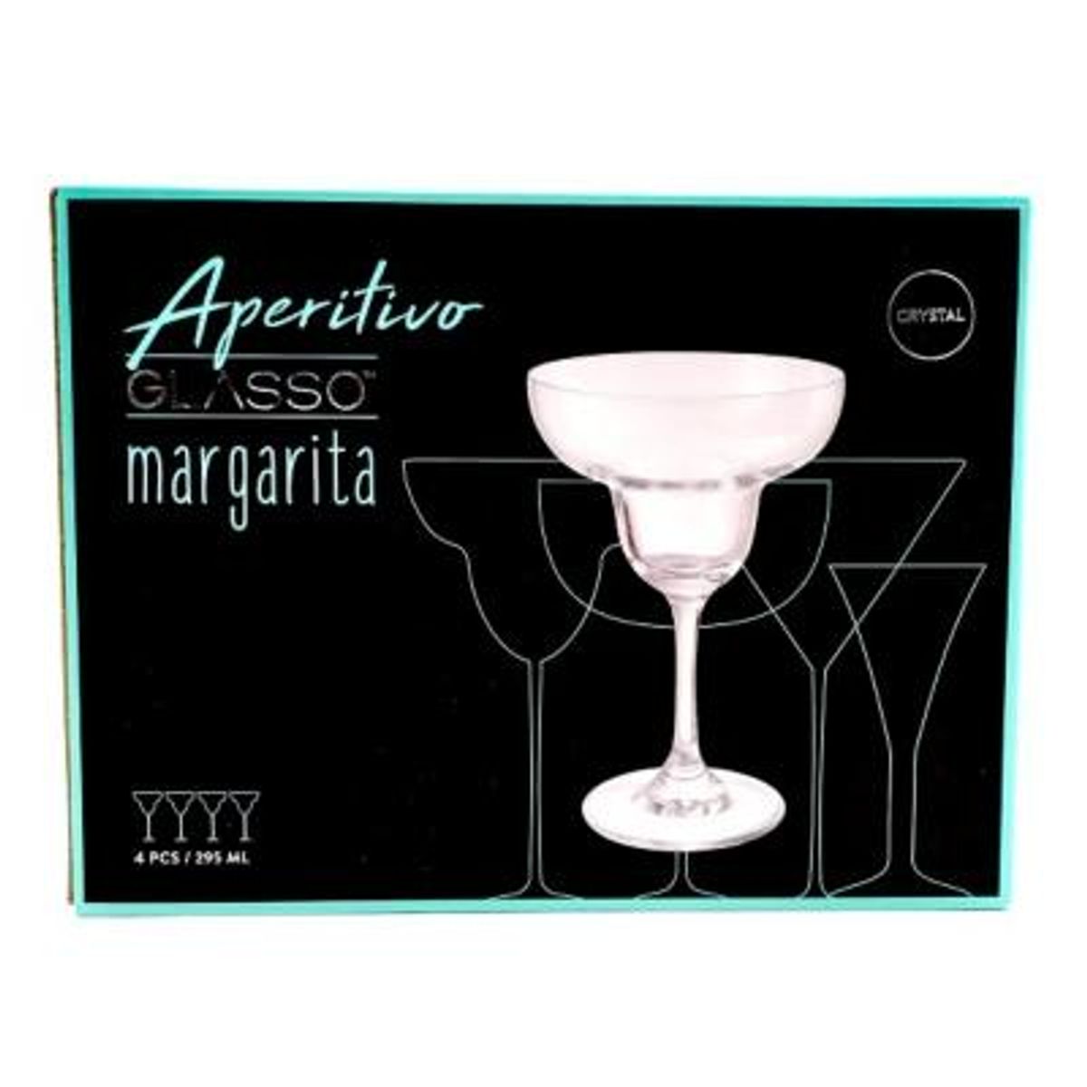 GLASSO - Set 4 Copas Margarita 295 ml Glasso - Turquesa