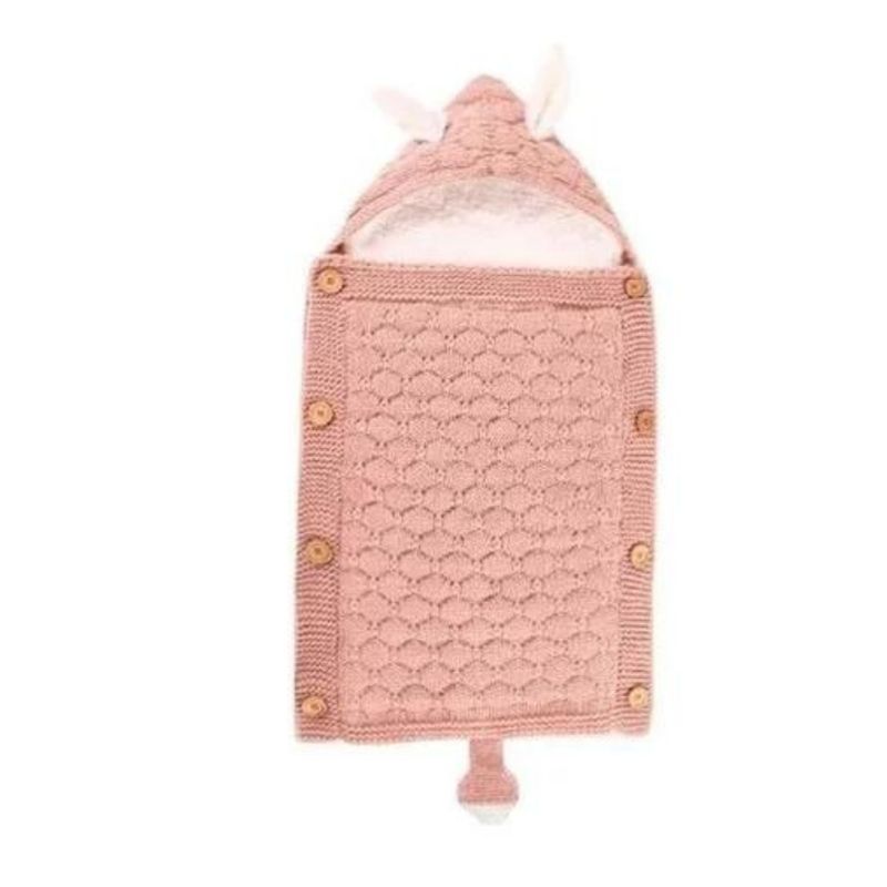 GENERICO - Saco Manta De Dormir Tejido Chiporro Para Bebes Rosado