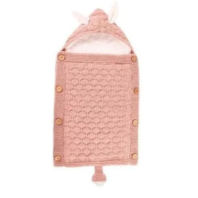 GENERICO - Saquito De Dormir Para Bebe Calido Manta Lana Para Bebe Rosa