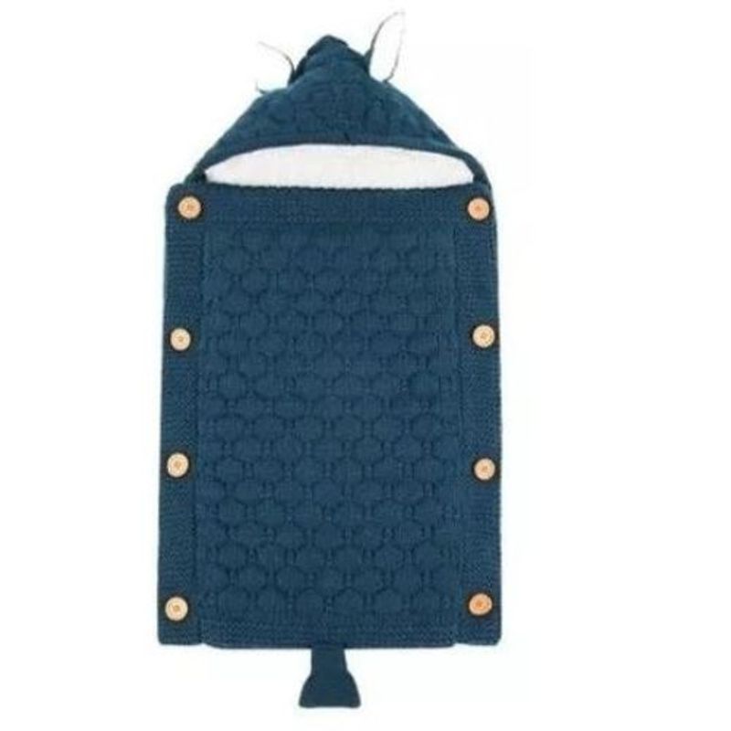 GENERICO - Saquito De Dormir Para Bebe Calido Manta Lana Para Bebe Azul