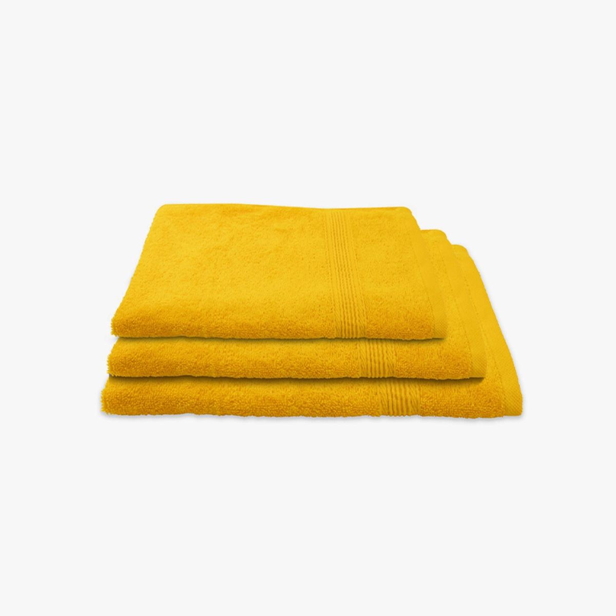 DECO EXPRESS - Sabana de baño - 100% Algodon 550grs 90x150cm Ultra absorbente Mostaza