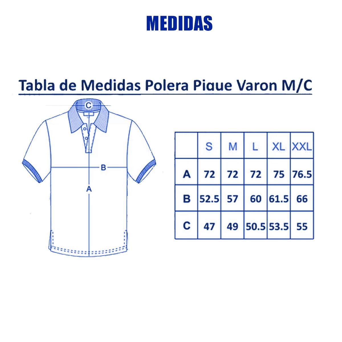 90 GRADOS - Polera Manga Corta Pique Azulina Para Hombre