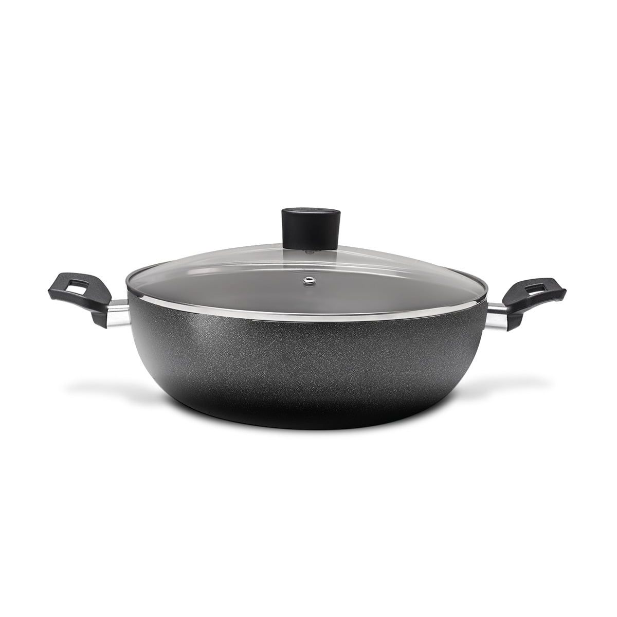 BRINOX - Wok Con Tapa y Manijas 28cm 4.1L Brinox Ebony Negro