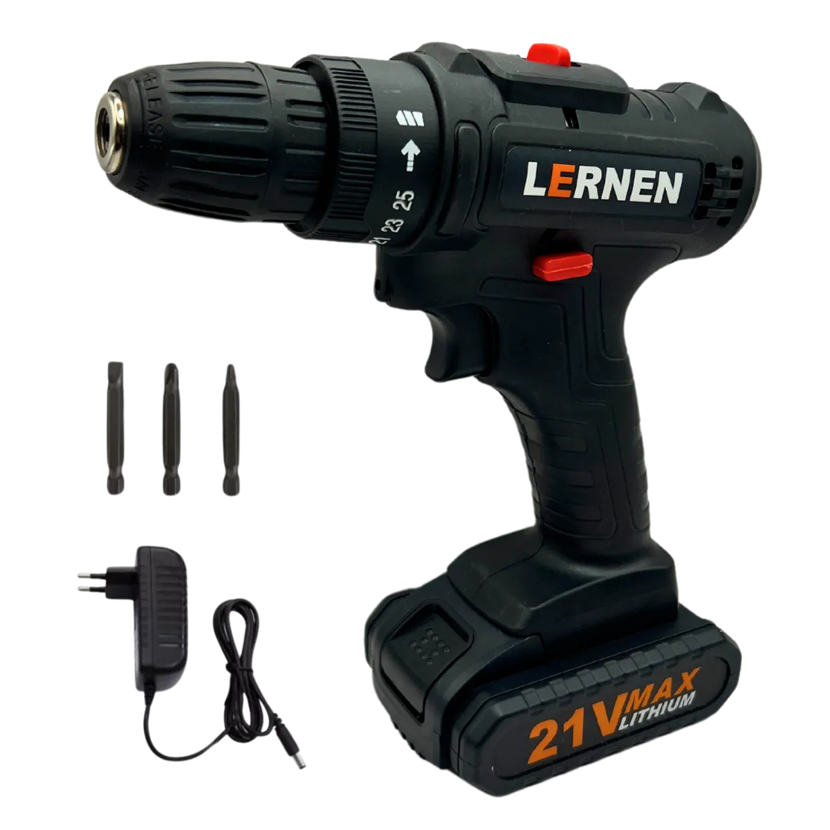 LERNEN - Taladro Destornillador Inalámbrico 21v Con Brocas