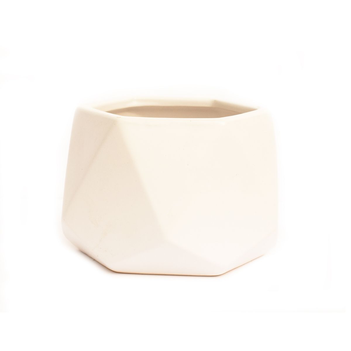 LEPOTIT - Macetero cerámica diamante blanco