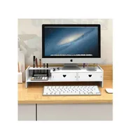 Elevador De Monitor Organizador Armable Madera Oficina