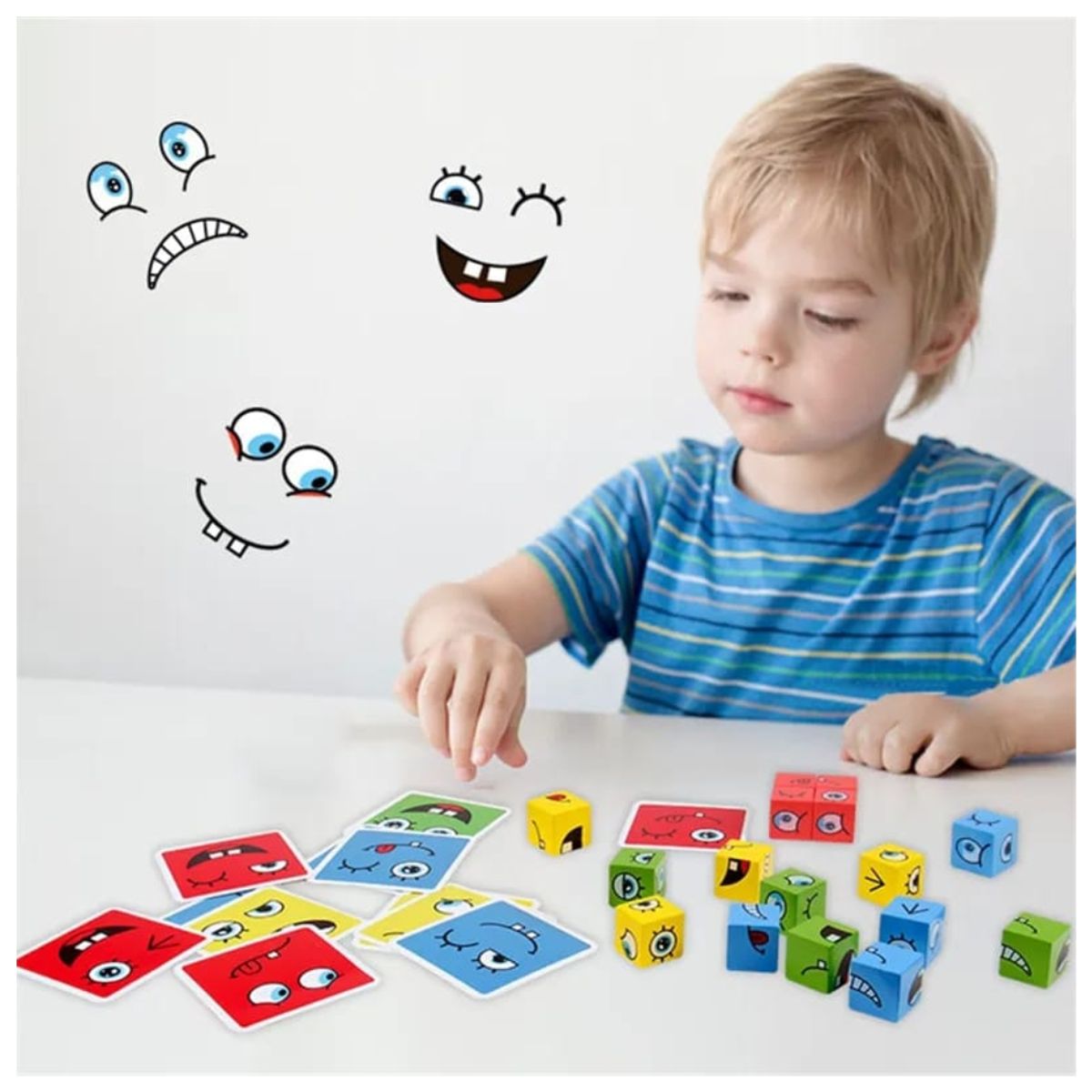 OEM - Puzzle Bloques De Madera Expresión Juego