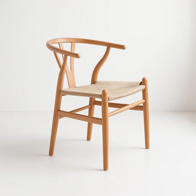 KLIK - Silla Wishbone Madera y Hilo de cuerda - Natural KLIK