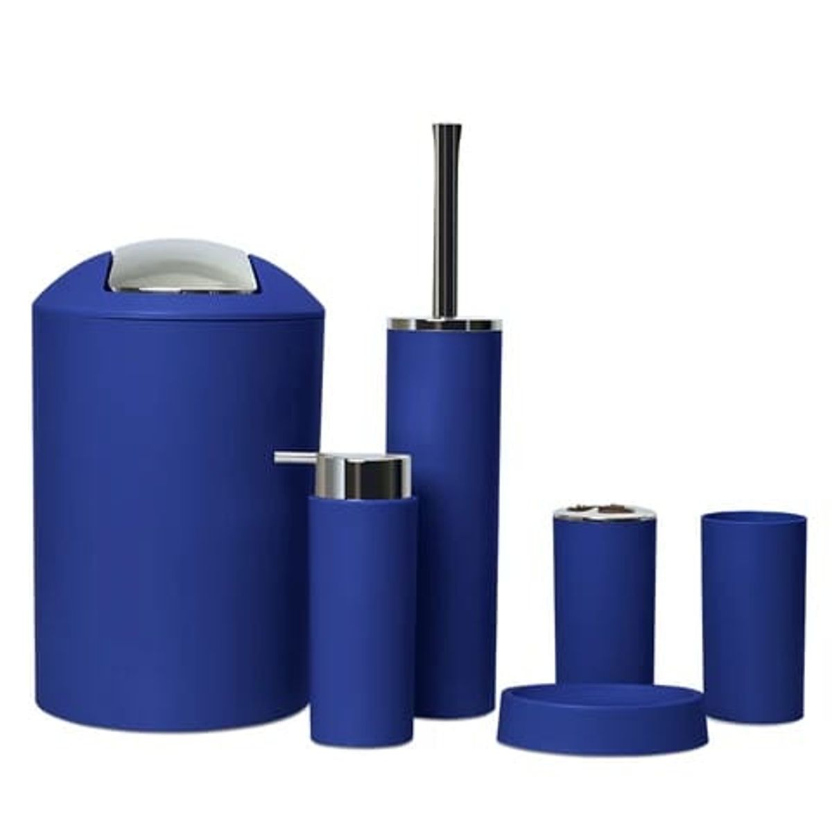 GENERICO - Set Juego De Baño 6 Piezas Accesorios Elegante Azul