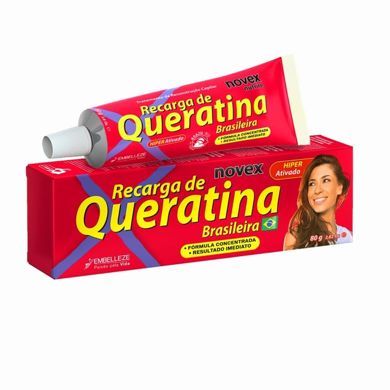 NOVEX - Recarga De Queratina Brasileña 80 Gr Novex Original