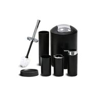 Set Juego De Baño 6 Piezas Accesorios Elegante Negro