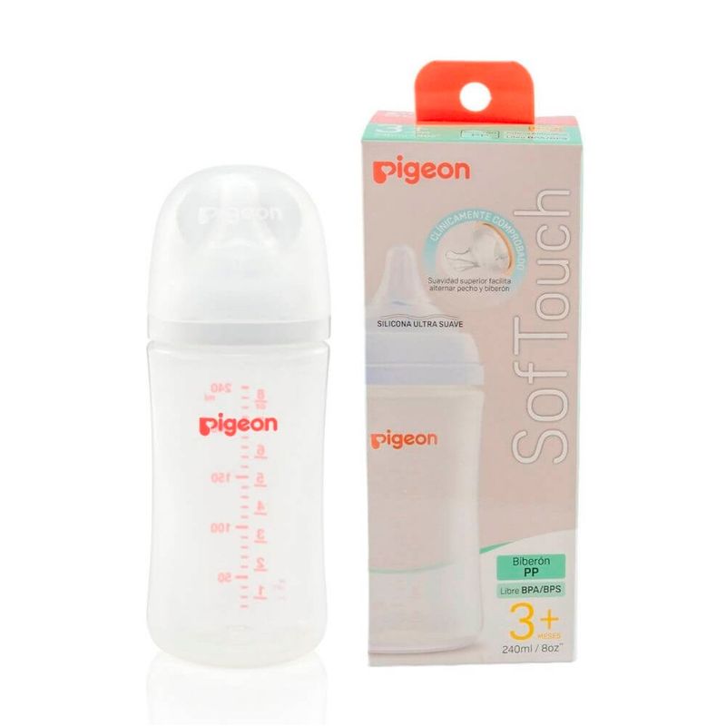 PIGEON - Mamadera Pigeon Softouch Plástico 240 ml