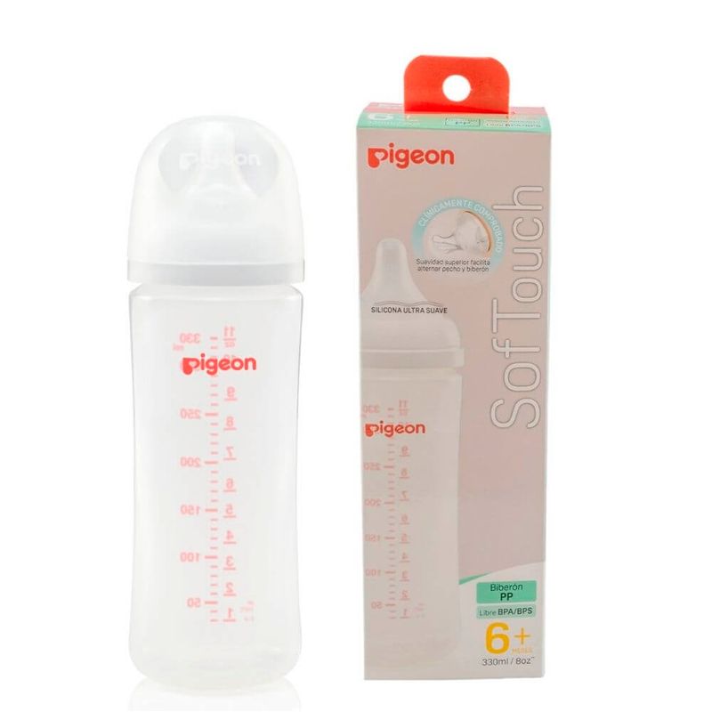 PIGEON - Mamadera Pigeon Softouch Plástico 330 ml