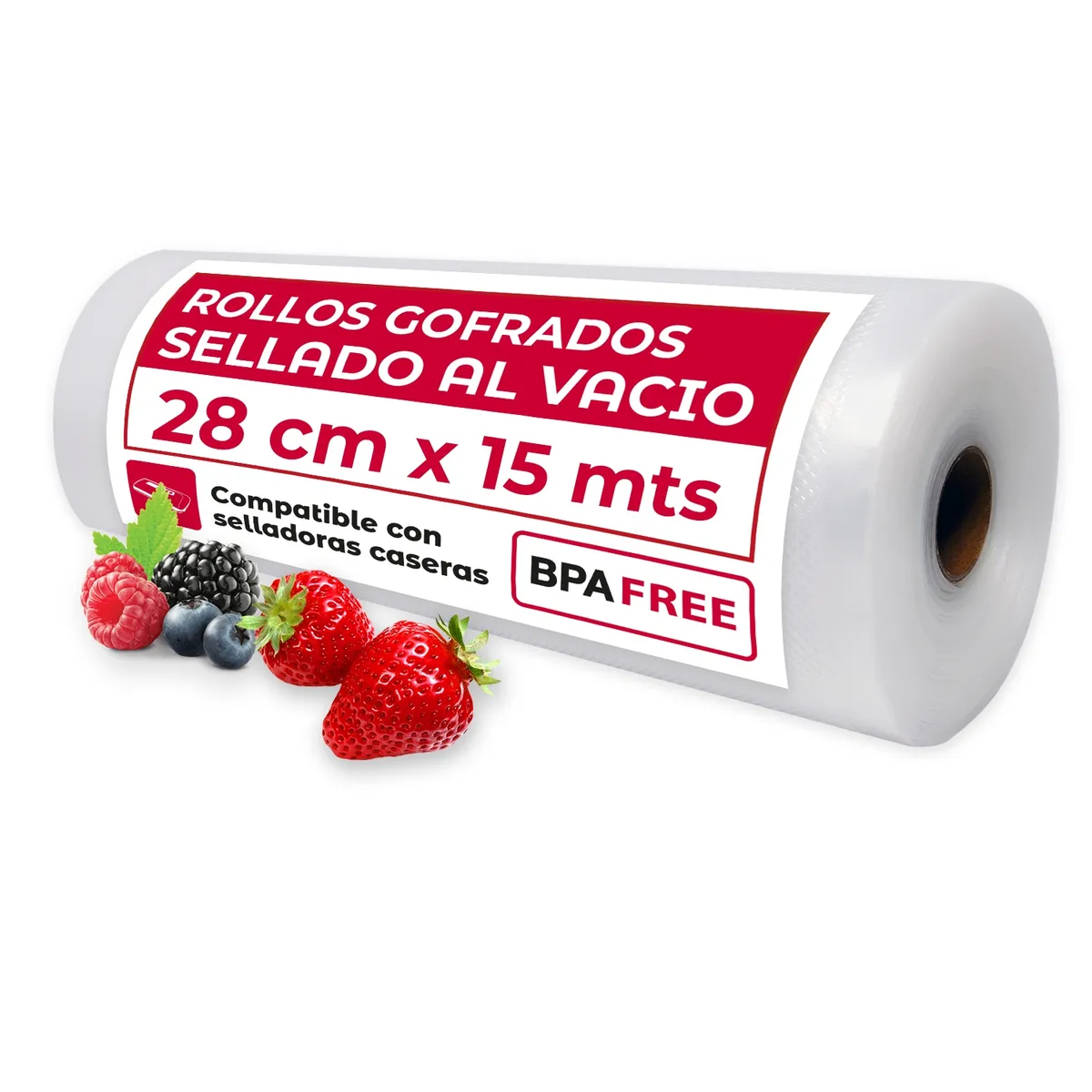 GENERICO - Rollo Bolsa Sellado al Vacio 28 cm X 15 mt