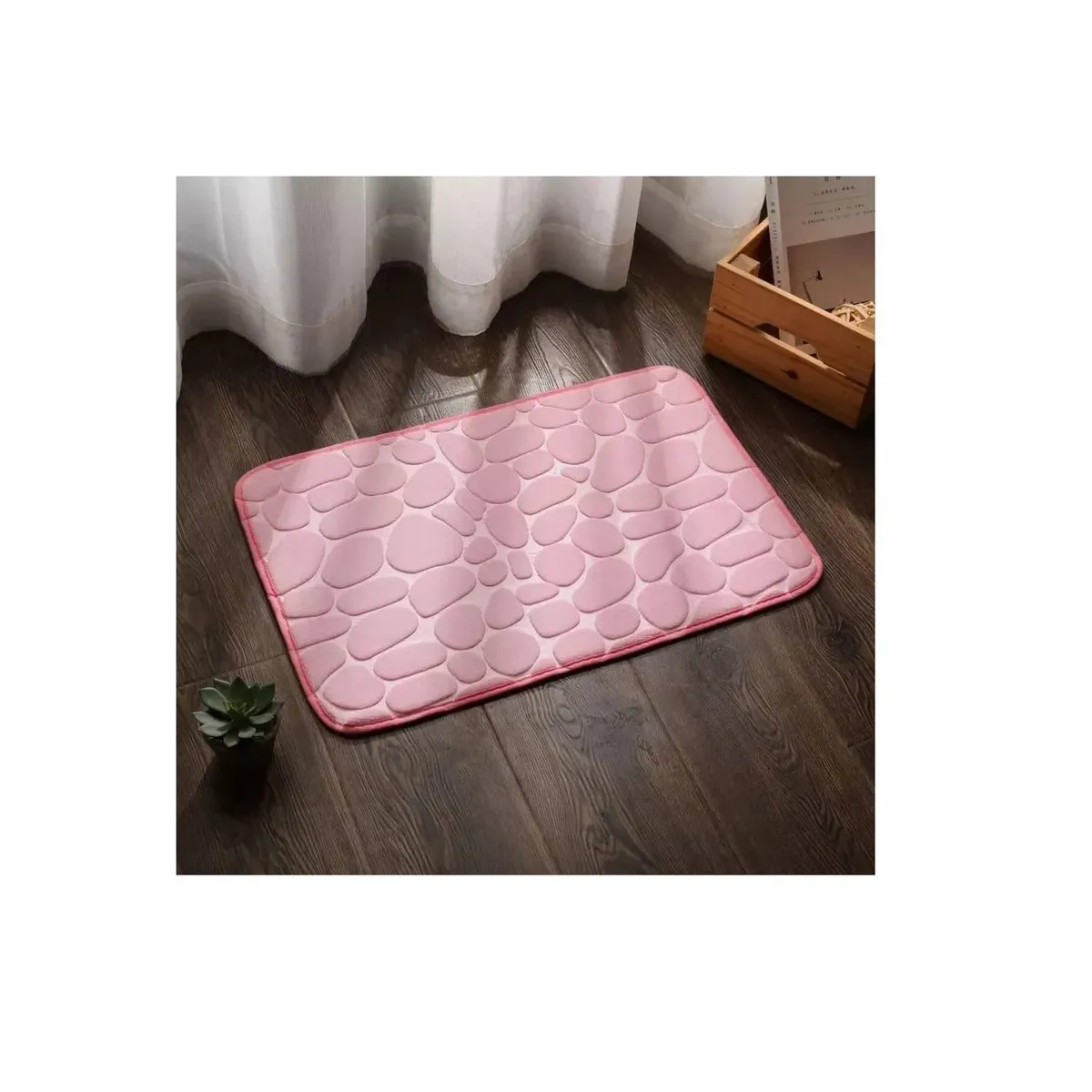 GENERICO - Alfombra De Baño Absorbente Suave Bajada De Baño Rosa