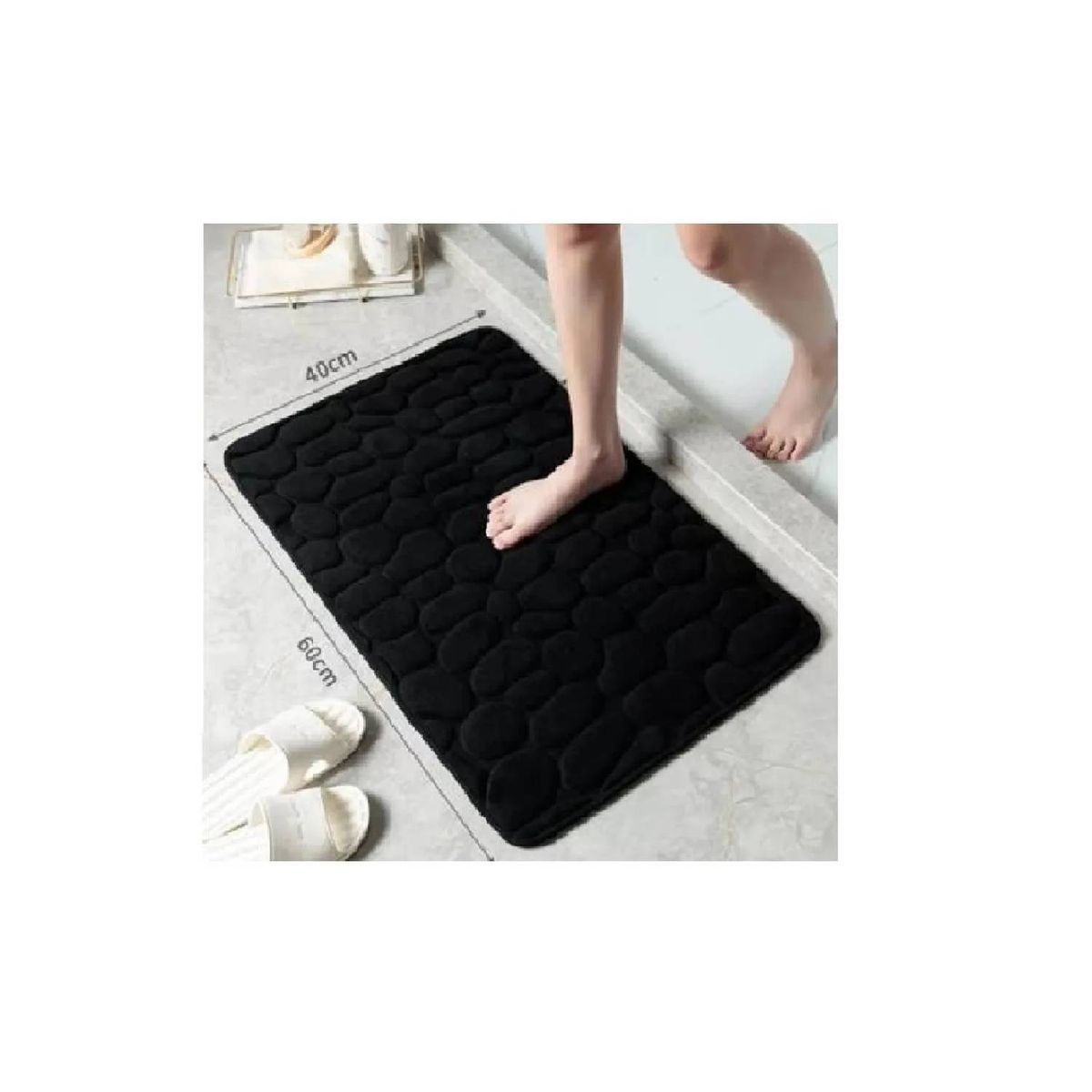 GENERICO - Alfombra De Baño Absorbente Suave De Baño Piedras