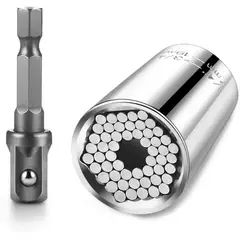 KUANGYE - Llave Dado Universal Medir Herramienta Taladro 7mm-19mm