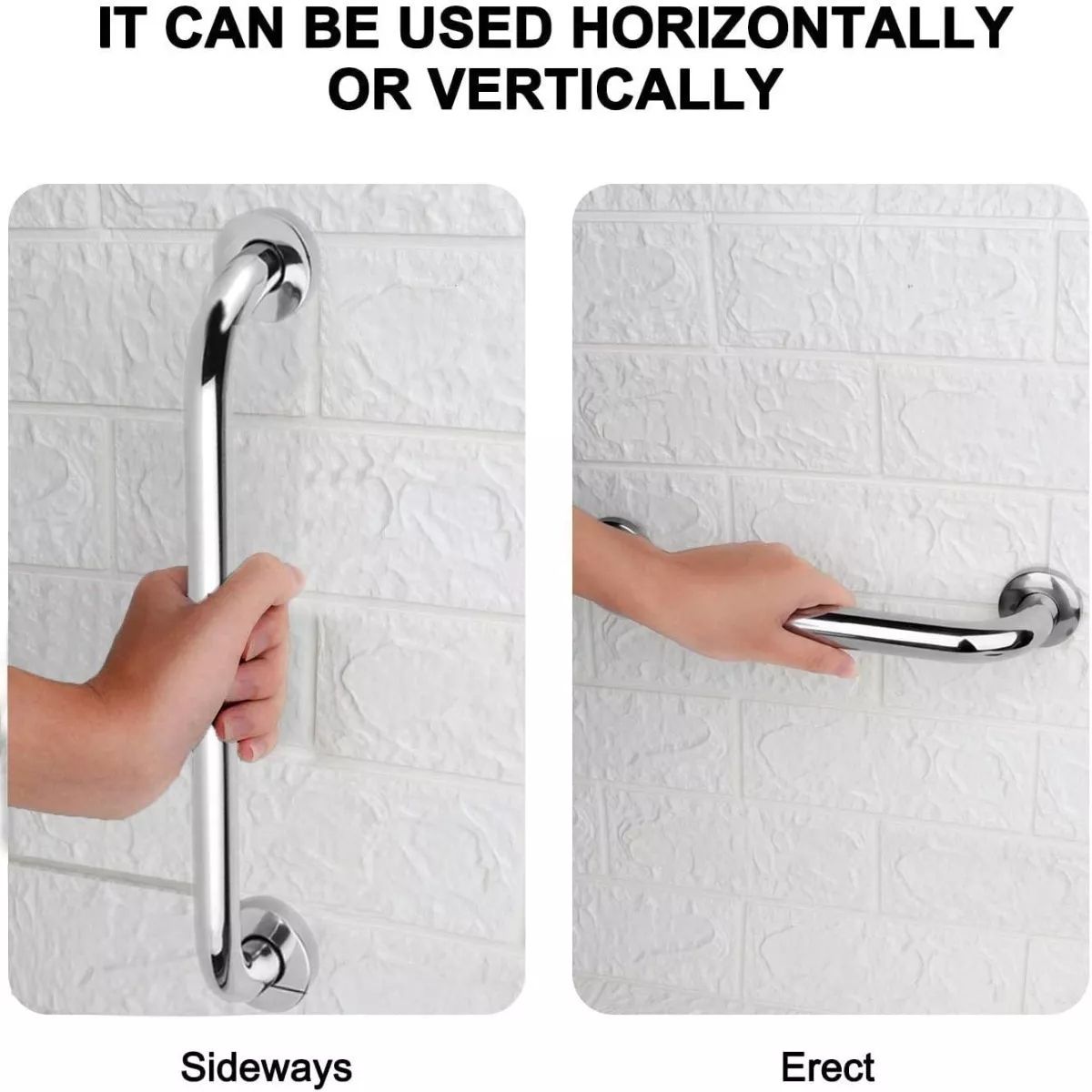 KUANGYE - Barra Agarradera De Seguridad Baño Apoyo Acero Inox 60cm