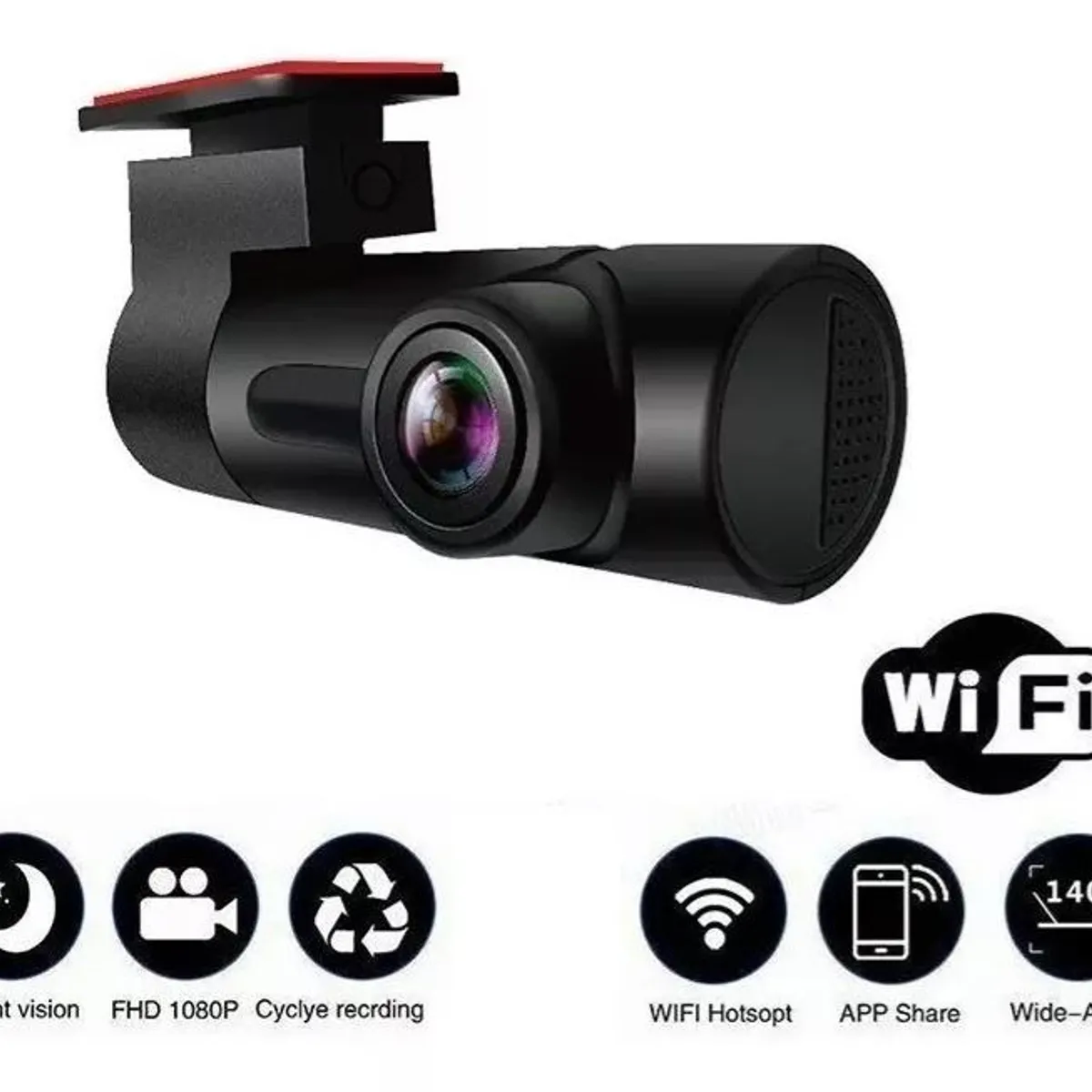 KUANGYE - Cámara Hidden Seguridad Auto Dvr Grabado Aplicación 1080p