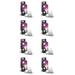 PHILIPS HUE - Pack 8 Ampolletas GU10 350Lm White & Color Ambience Bt