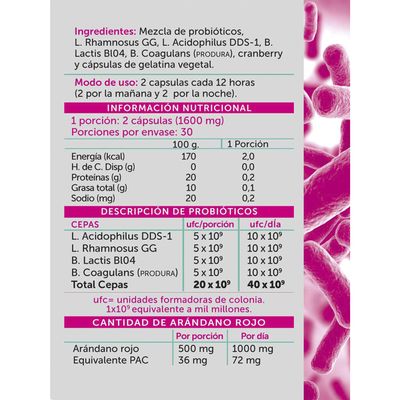 Imagen 2 del producto Probiotic Plus 40B con Cranberry