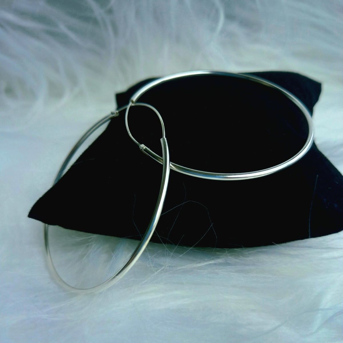 GENERICO - Aros Argollas Grandes Mujer Plata Italiana Ley 925 De 50mm