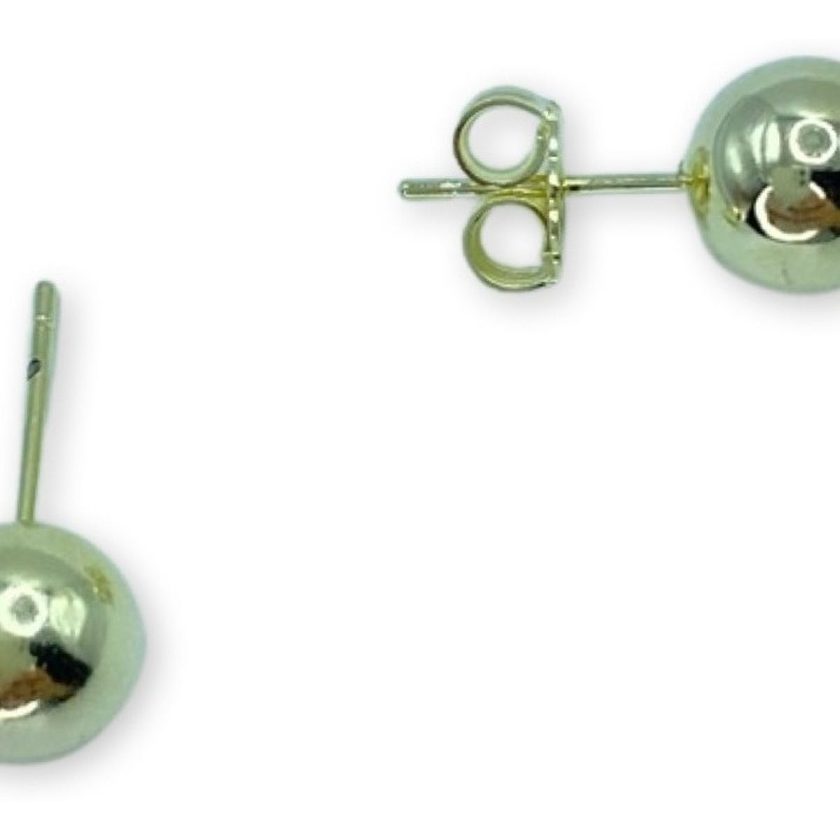 GENERICO - Aros Bolita Pelotita Esfera 10 Mm Enchapado En Oro Mas Caja