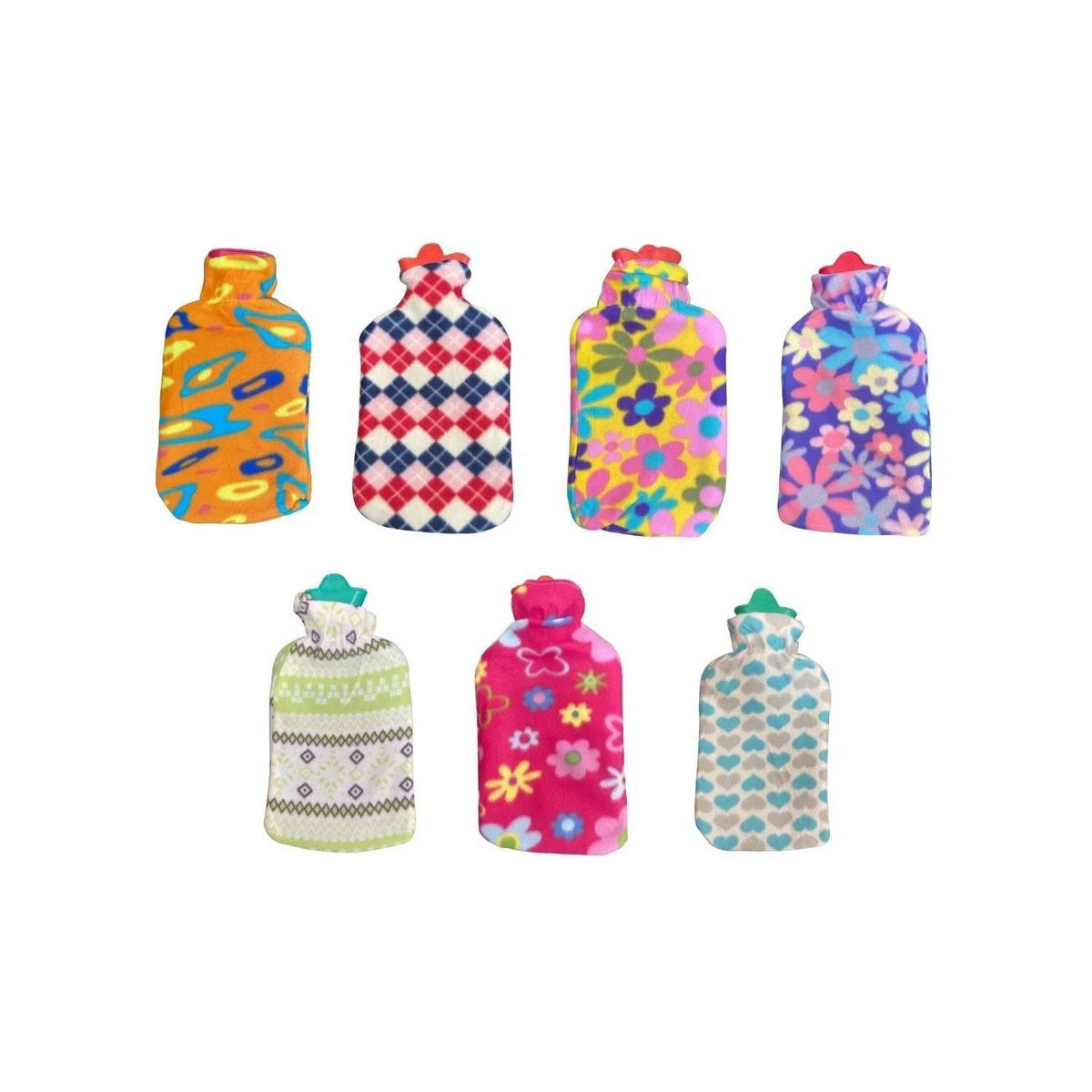 GENERICO - Guatero Grande Con Funda De Polar Diseños Calefacción.-