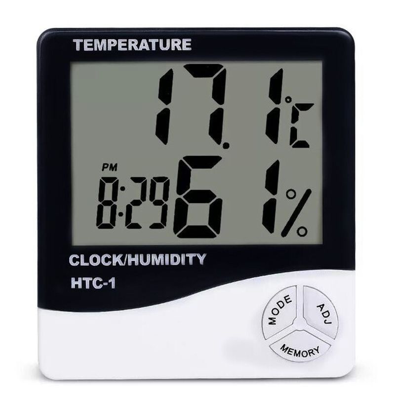 GENERICO - Termómetro Higrómetro Digital Htc-2 Sonda Reloj Alarma