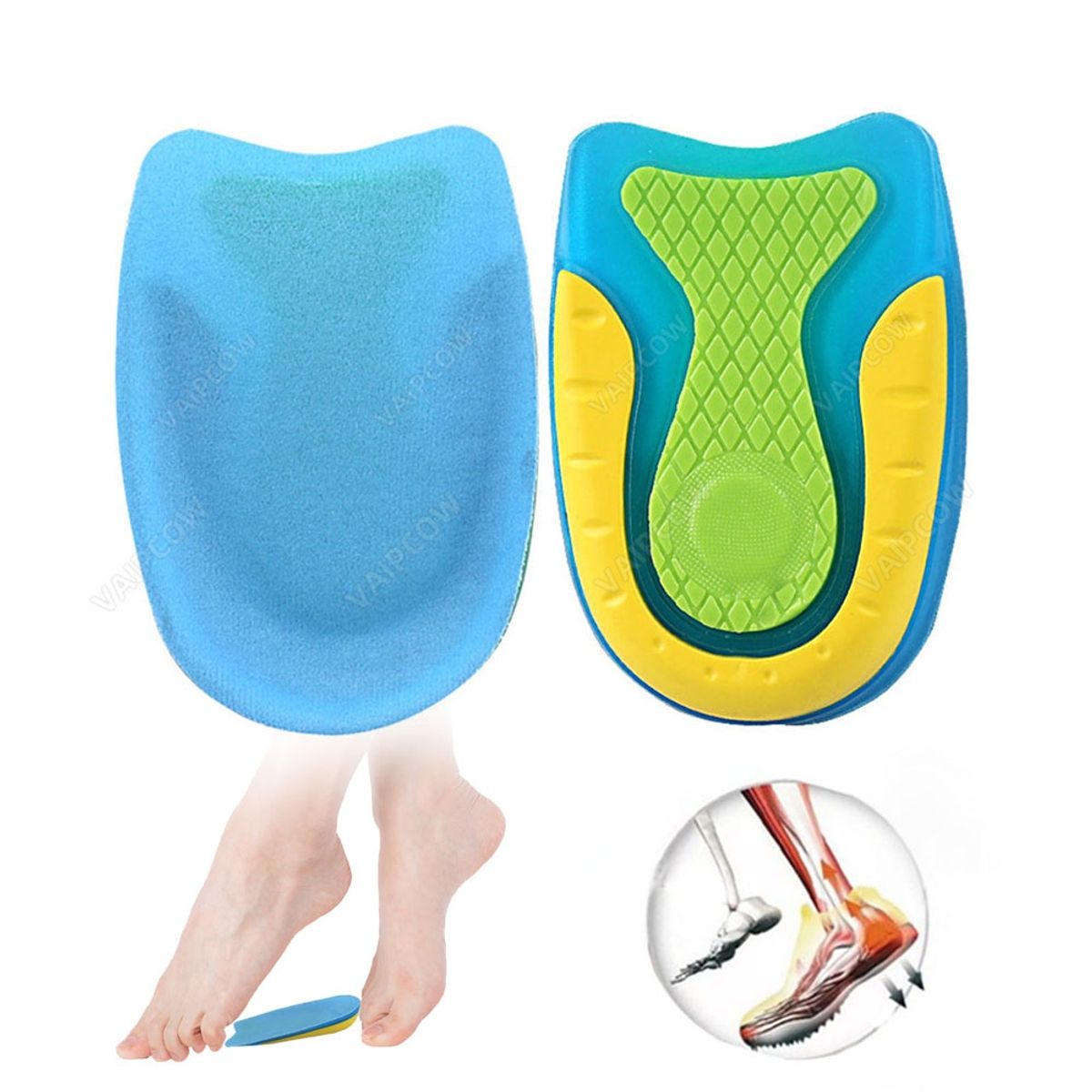 GENERICO - Taloneras De Silicona Ortopédicas fascitis tendinitis Espolon