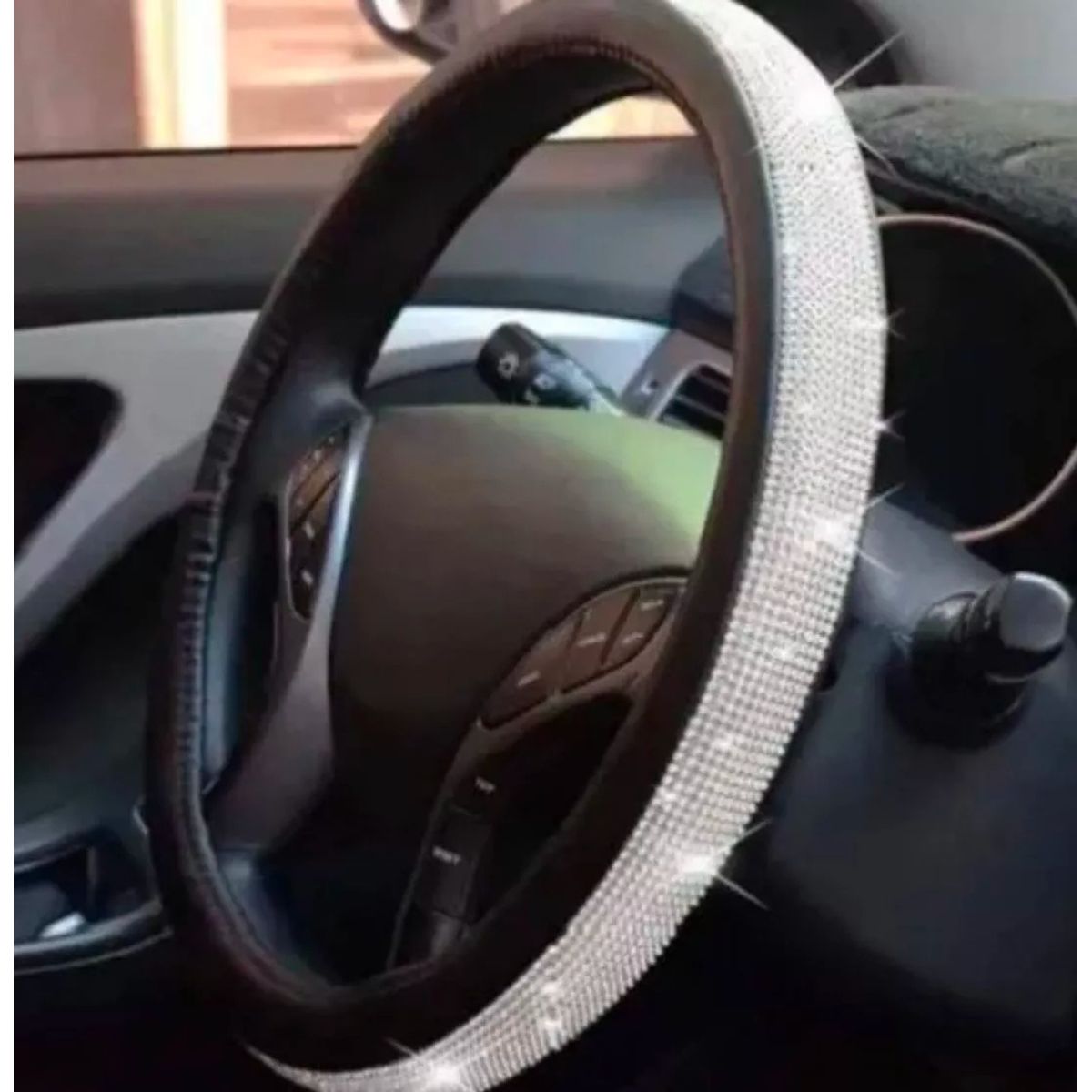 GENERICO - Cubre Volante Con Brillos Tipo Diamante Unisex