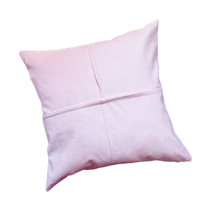 MANDIRHOME - Funda de Cojín Gamuzado MAXI 50x50cms Rosado Pastel Costuras