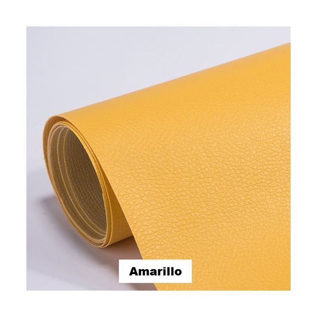 GENERICO - Parche Adhesivo Cuero Impermeable 30x20 Amarillo Sofás Reparación