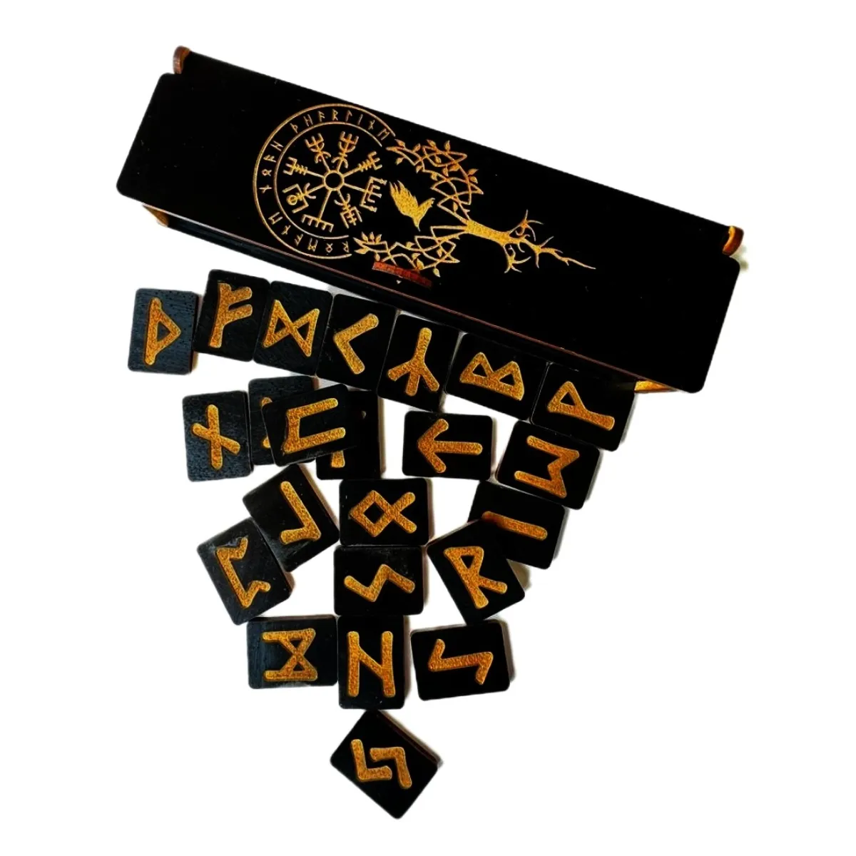 GENERICO - Set Runas Vikingas Talismán  Cajita De Regalo