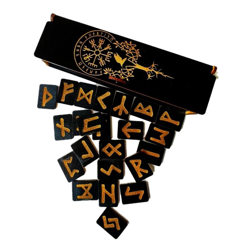 GENERICO - Set Runas Vikingas Talismán  Cajita De Regalo