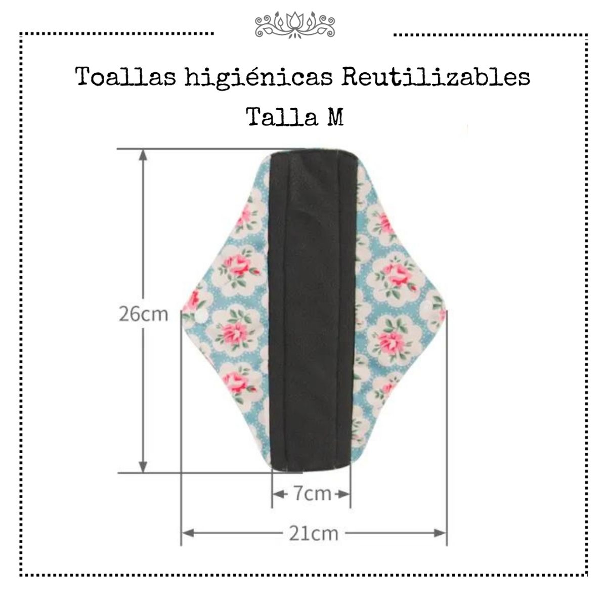 ALVABABY - Toallas Toallitas higiénicas ecológicas reutilizables lavables Talla M