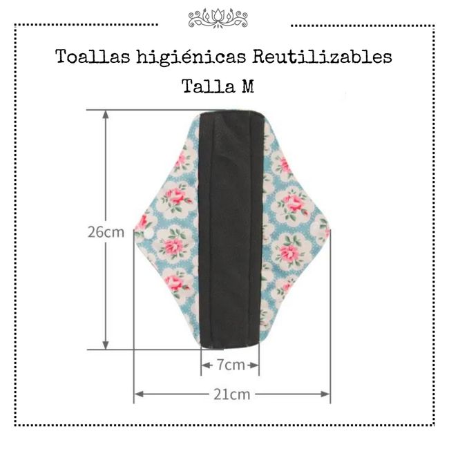 ALVABABY - Toallas Toallitas higiénicas ecológicas reutilizables lavables Talla M