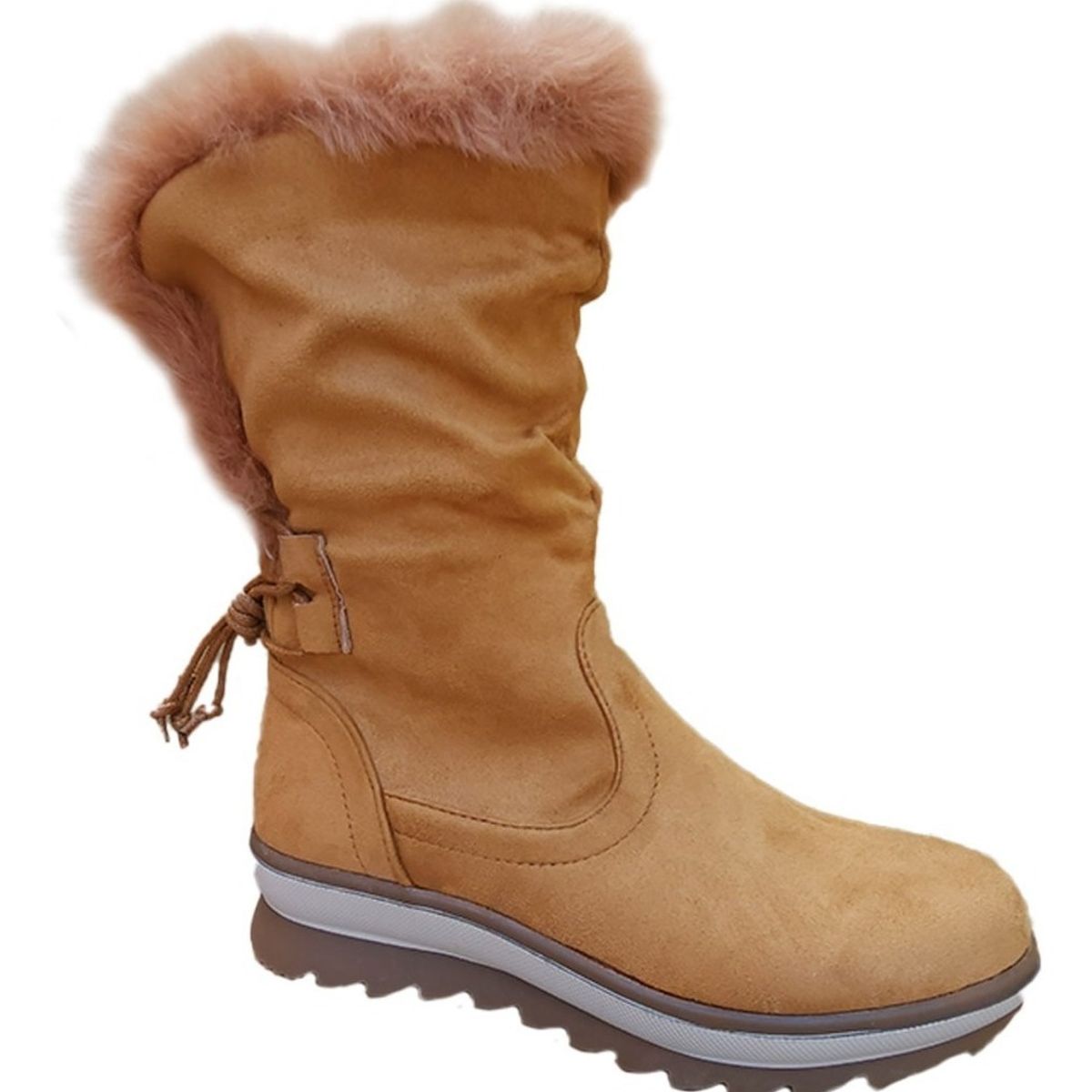 GENERICO - Botas Caña Alta Mujer Casual Tendencia Otoño Invierno Camel - 7139 -1