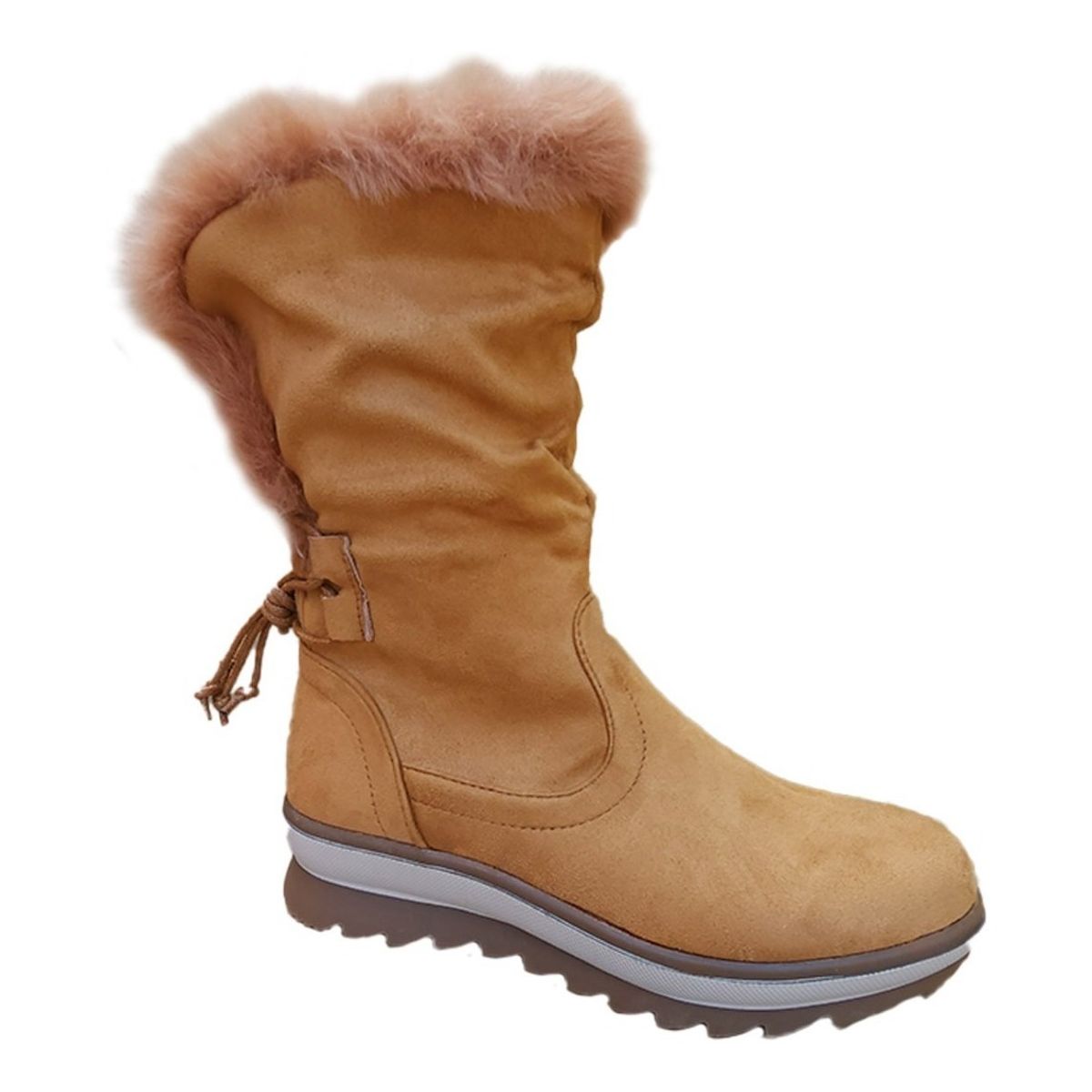 GENERICO - Botas Caña Alta Mujer Casual Tendencia Otoño Invierno Camel - 7139 -1