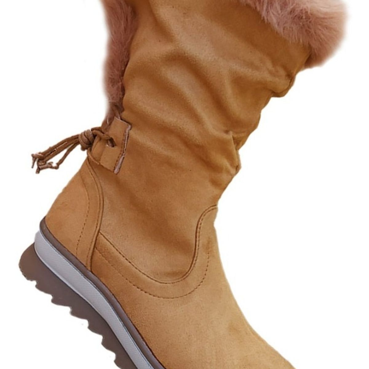GENERICO - Botas Caña Alta Mujer Casual Tendencia Otoño Invierno Camel - 7139 -1