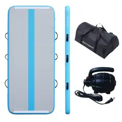 ULTIMATE FITNESS - AIRTRACK 3 METROS - COLCHONETA INFLABLE GIMNASIA - CELESTE