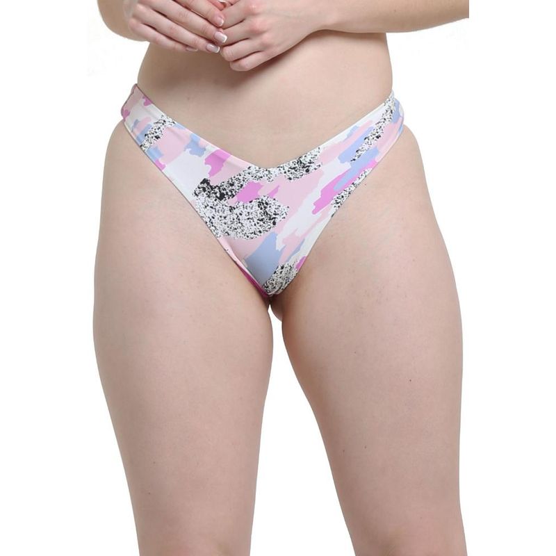 SAMIA - Bikini tanga cadera alta estampado lila SAMIA