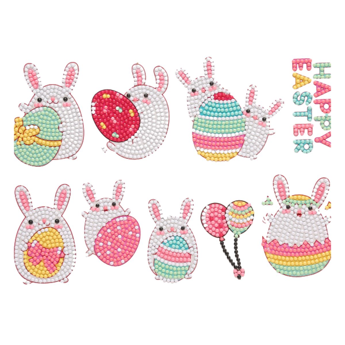 GENERICO - Kit Sticker pintura diamantes - Easter