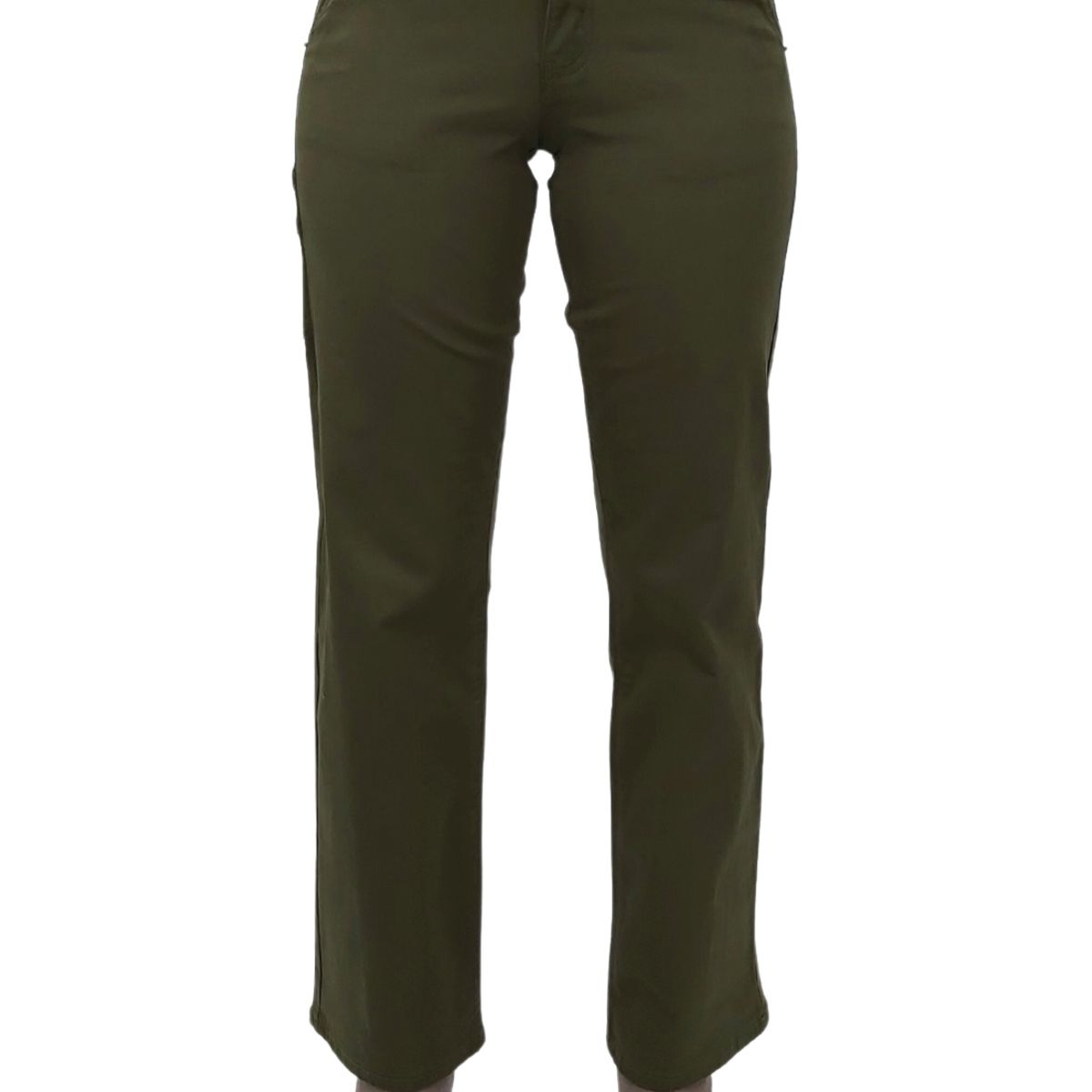 TENTATION - PANTALON GABARDINA CARGO TIRO ALTO VERDE
