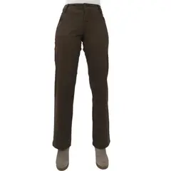 TENTATION - PANTALON GABARDINA CARGO TIRO ALTO CAFÉ