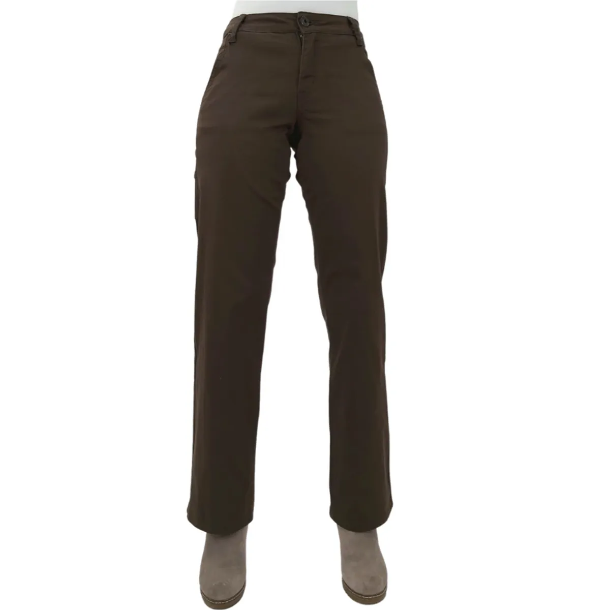 TENTATION - PANTALON GABARDINA CARGO TIRO ALTO CAFÉ