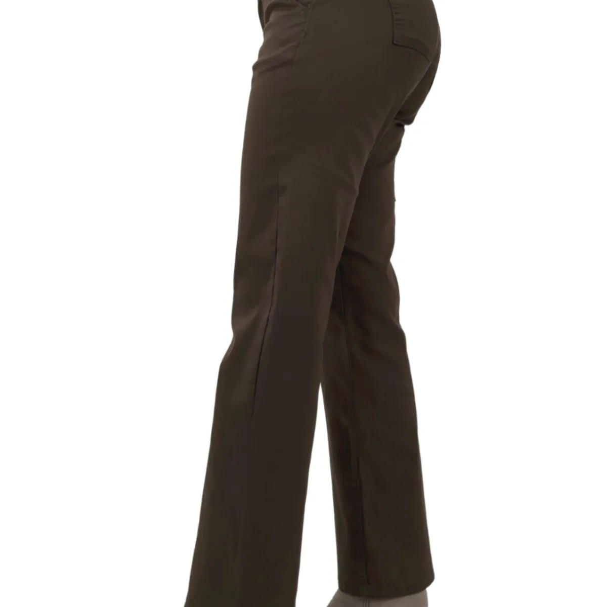 TENTATION - PANTALON GABARDINA CARGO TIRO ALTO CAFÉ