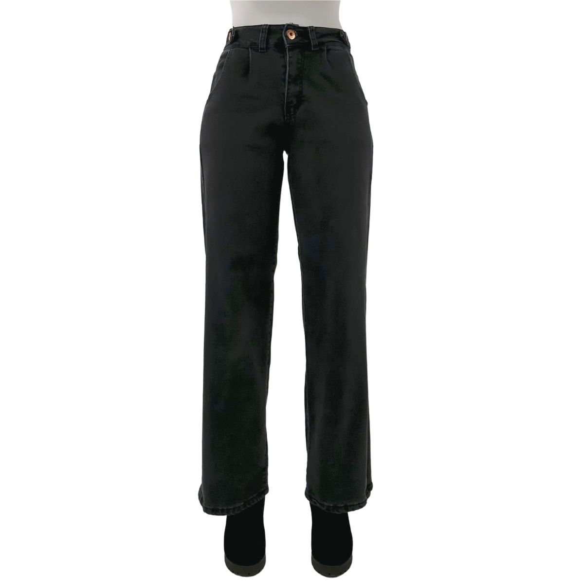 TENTATION - JEANS WIDE LEG TIRO ALTO PINZAS