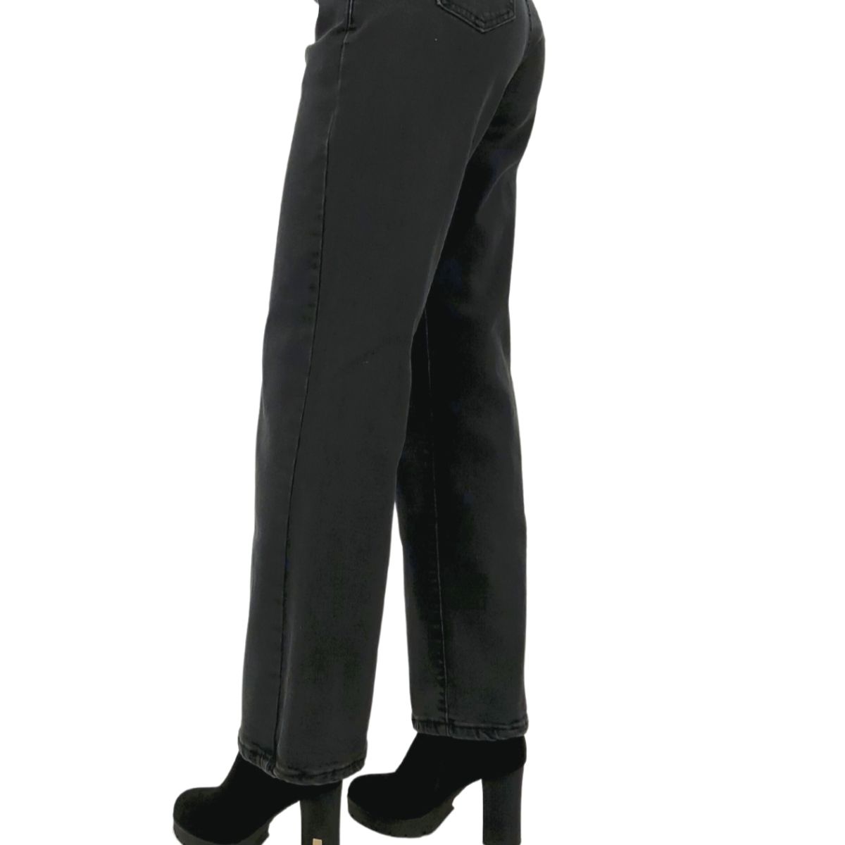 TENTATION - JEANS WIDE LEG TIRO ALTO PINZAS